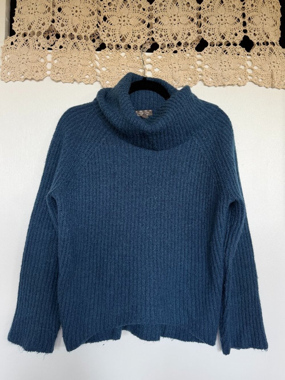 J.Crew Point Sur Blue Ribbed Turtleneck Sweater (Sz XS)